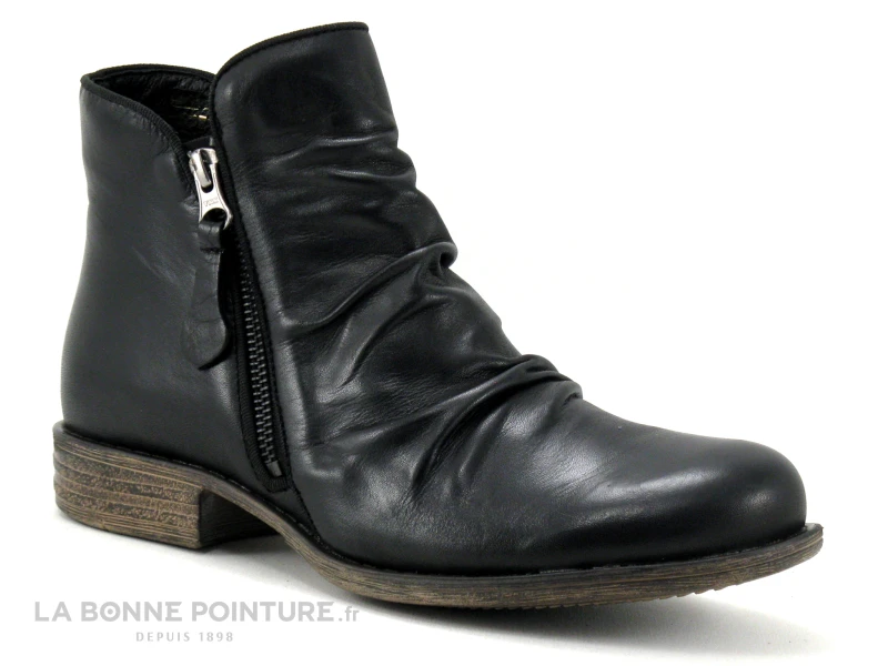 Lou Kristensen IB17163 Black - Bottine Noire Dessus Plisse 1 Lou Kristensen IB17163 Black - Bottine Noire Dessus Plisse