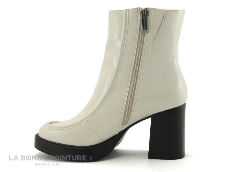 Tamaris 1-25318-29 Ivory - Bottine Blanc Casse - Talon Large 3 Tamaris 1-25318-29 Ivory - Bottine Blanc Casse - Talon Large – Image 3