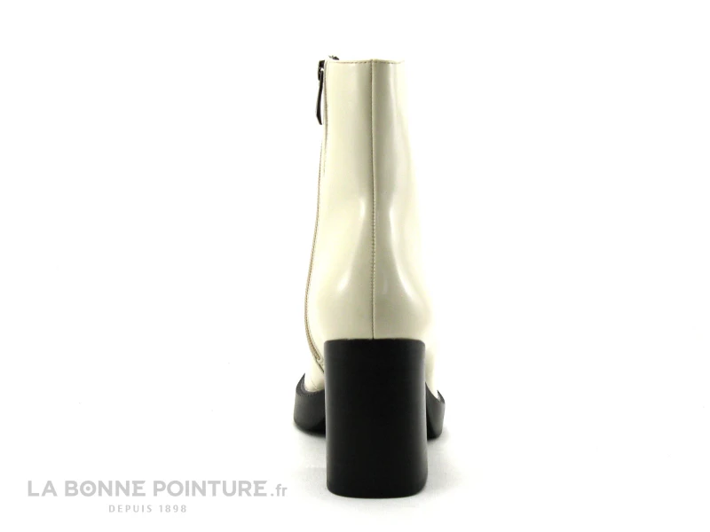Tamaris 1-25318-29 Ivory - Bottine Blanc Casse - Talon Large 4 Tamaris 1-25318-29 Ivory - Bottine Blanc Casse - Talon Large – Image 4