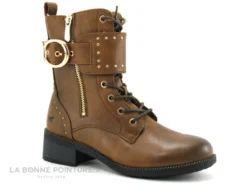 Mustang 1402 506 307 Cognac - Bottine A Lacet Femme Marron -Chaussures Promotion Magasin cd24607c73b9e66c561f35ea11d5d5ef img 3396.jpg 175661