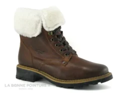 Hooper HUBLI Cognac - Revers Fourrure - Boots Femme Interieur Chaud