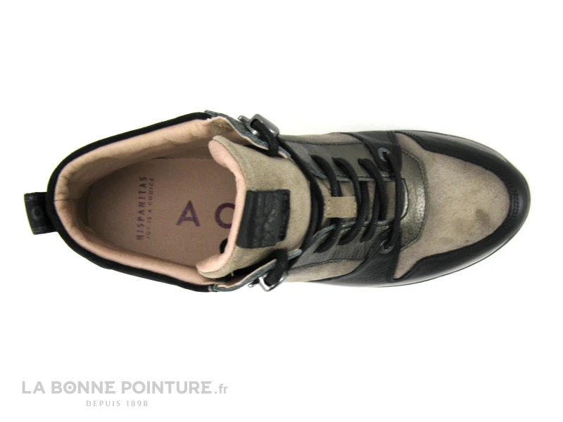 Hispanitas BOLERO Black Velours - Taupe - Basket Montante Femme 6 Hispanitas BOLERO Black Velours - Taupe - Basket Montante Femme – Image 6