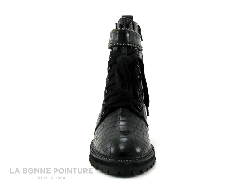 The Divine Factory QL4560 Noir Croco - Bottine A Lacet Femme 2 The Divine Factory QL4560 Noir Croco - Bottine A Lacet Femme – Image 2