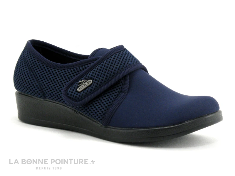 Fly Flot FORCADE Marine - Chausson Confort Velcro Femme 1 Fly Flot FORCADE Marine - Chausson Confort Velcro Femme