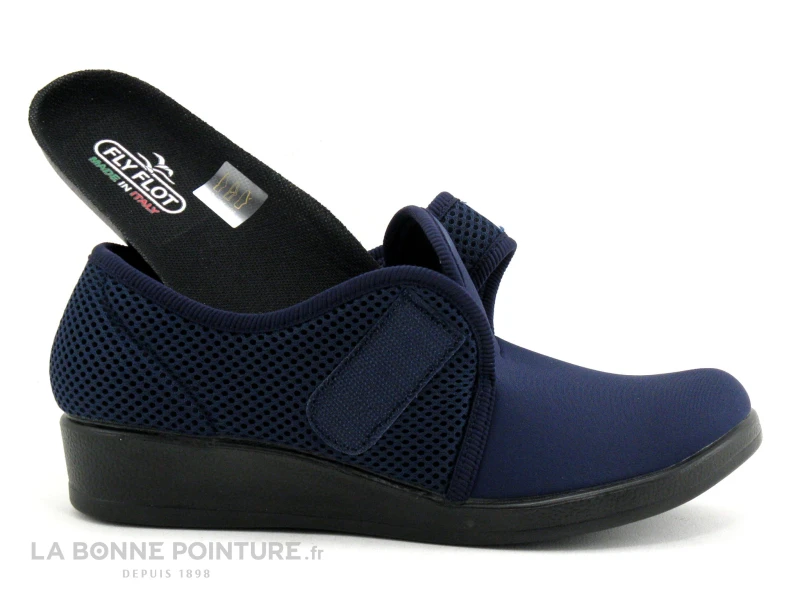 Fly Flot FORCADE Marine - Chausson Confort Velcro Femme 5 Fly Flot FORCADE Marine - Chausson Confort Velcro Femme – Image 5