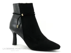 The Divine Factory QL4522 Noir - Bottine Pointue Talon Haut