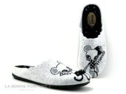 Selkis 21241 Gris - Souris Best Friends - Pantoufle Femme