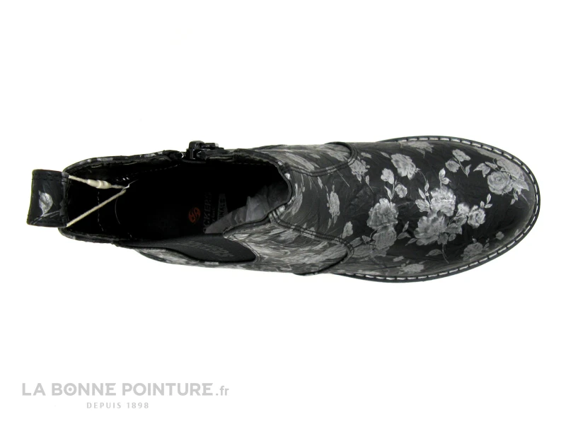 Dockers 45PN209-610110 Noir - Fleurs - Bottine Elastique Et Zip 6 Dockers 45PN209-610110 Noir - Fleurs - Bottine Elastique Et Zip – Image 6