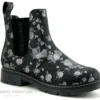 Dockers 45PN209-610110 Noir - Fleurs - Bottine Elastique Et Zip