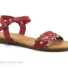 Eva Frutos 9189 Rouge - Sandale Plate Rouge - Femme