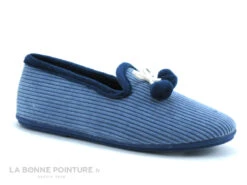 Ouf CIVET Jean - Chausson Femme Velours Cotele Bleu - Pompons -Chaussures Promotion Magasin cd24607c73b9e66c561f35ea11d5d5ef img 3728.jpg 176116