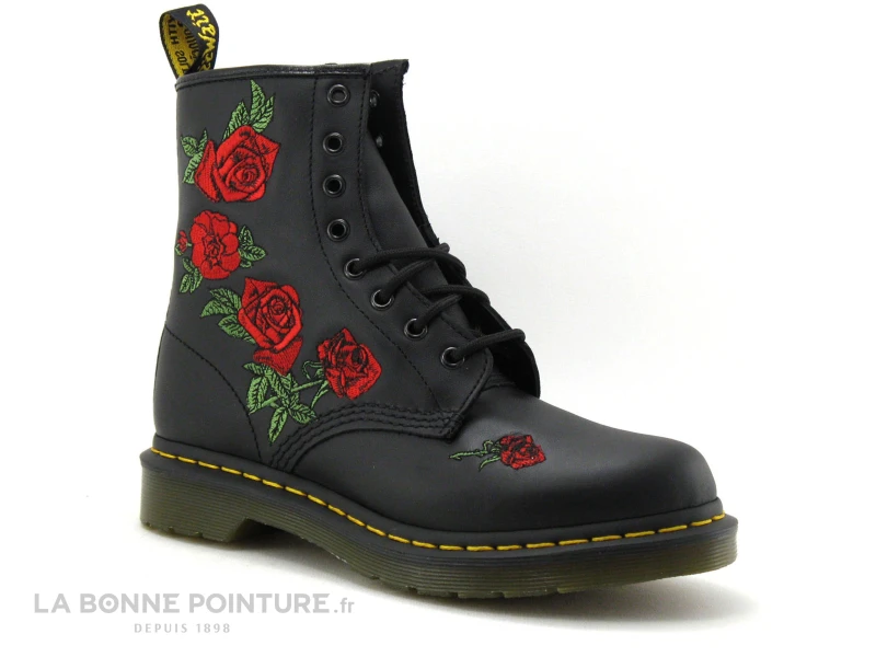 Dr. Martens Dr Martens 1460 VONDA Black 24722001 - Bottine Noire - Roses Rouges 5 Dr. Martens Dr Martens 1460 VONDA Black 24722001 - Bottine Noire - Roses Rouges – Image 5