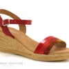 Eva Frutos 9596 Rouge - Nu-pieds Compense Femme