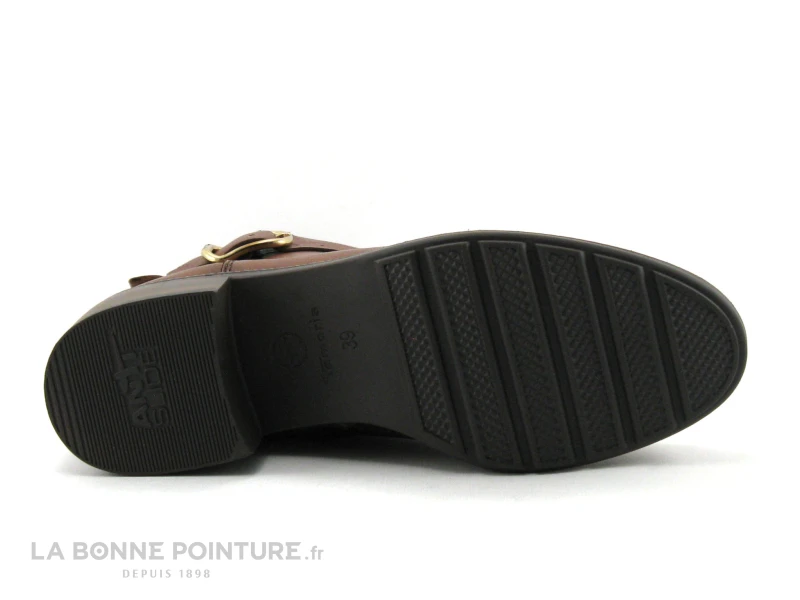 Tamaris 1-25322-27 Marron - Bottine Zippee - Bride Cheville Boucle Or 7 Tamaris 1-25322-27 Marron - Bottine Zippee - Bride Cheville Boucle Or – Image 7