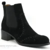 MamZelle LUDON Velours Noir - Bottine Chelsea
