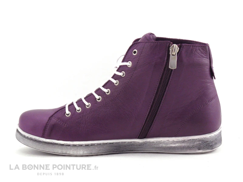 Andrea Conti 0341500-035 Pflaume - Chaussure Montante Prune 3 Andrea Conti 0341500-035 Pflaume - Chaussure Montante Prune – Image 3