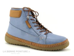 Madory NUMA Jeans - Boots Femme En Cuir Bleu Clair