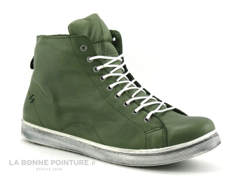 Andrea Conti 0341500 Olive - Basket Montante Kaki 5 Andrea Conti 0341500 Olive - Basket Montante Kaki – Image 5