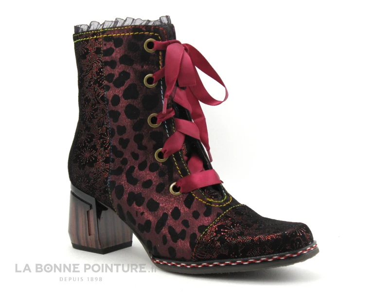 Laura Vita GOCALO 12 Wine - Bottine Bordeaux Et Noire 1 Laura Vita GOCALO 12 Wine - Bottine Bordeaux Et Noire