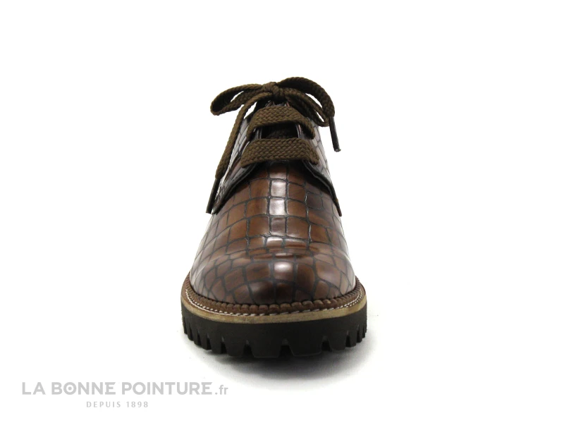 Folies COPOS Cuero - Marron Croco - Chaussure Derbi Femme 2 Folies COPOS Cuero - Marron Croco - Chaussure Derbi Femme – Image 2