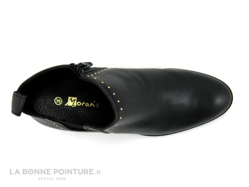 Morans BARILLA Noir - Low Boots Femme Avec Perles Dorees 4 Morans BARILLA Noir - Low Boots Femme Avec Perles Dorees – Image 4