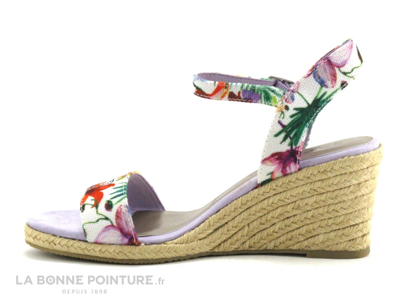Tamaris 1-28300-22 Flower Comb - Nu-pieds Toile Fleurie 3 Tamaris 1-28300-22 Flower Comb - Nu-pieds Toile Fleurie – Image 3