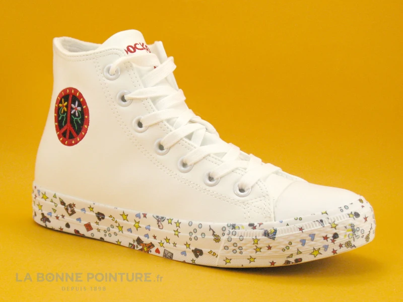 Dockers Gensheimer Peace And Love - 36UR911-610 - BLANC - Basket Montante 5 Dockers Gensheimer Peace And Love - 36UR911-610 - BLANC - Basket Montante – Image 5