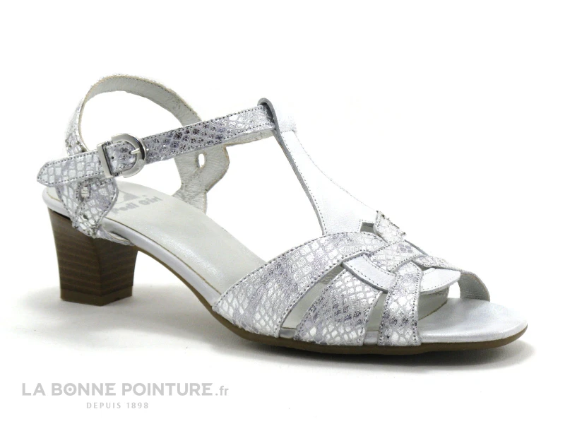 Pedi Girl BAO Blanc Argent - Nu-pieds Talon 1 Pedi Girl BAO Blanc Argent - Nu-pieds Talon