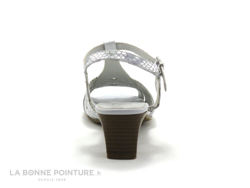 Pedi Girl BAO Blanc Argent - Nu-pieds Talon 4 Pedi Girl BAO Blanc Argent - Nu-pieds Talon – Image 4