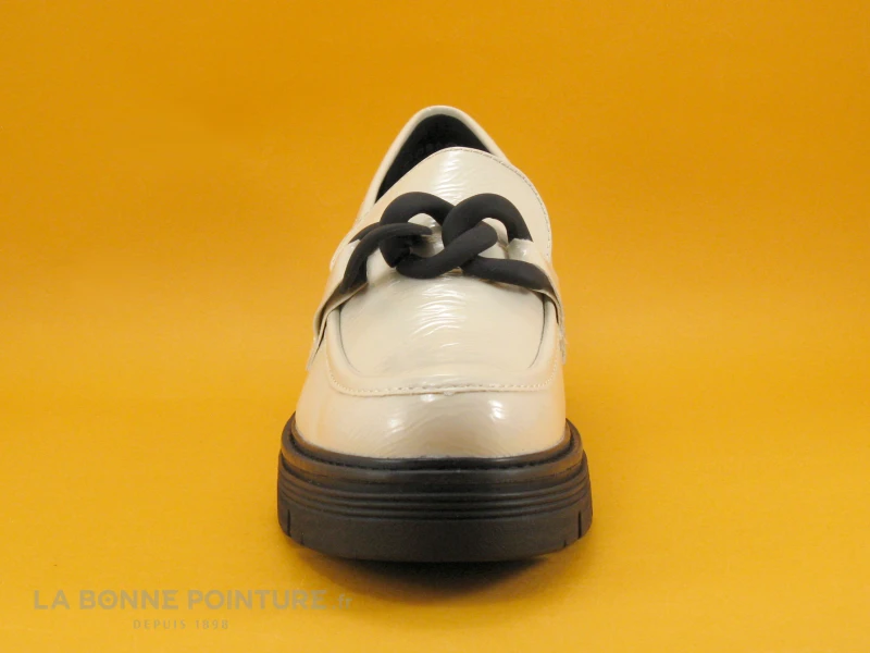 Marco Tozzi 2-24705-29 Cream - Mocassin Plateforme Verni 2 Marco Tozzi 2-24705-29 Cream - Mocassin Plateforme Verni – Image 2