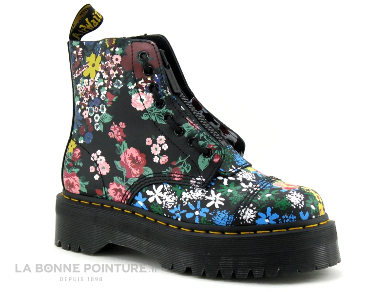 Dr. Martens Dr Martens SINCLAIR Black - Floral Mash Up Backhand - Boots Plateforme 5 Dr. Martens Dr Martens SINCLAIR Black - Floral Mash Up Backhand - Boots Plateforme – Image 5