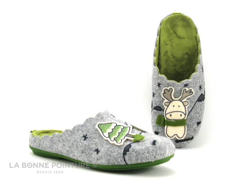Maison Espadrille 9064 - Cerf - Sapin Et Maison - Pantoufle Mule Femme 1 Maison Espadrille 9064 - Cerf - Sapin Et Maison - Pantoufle Mule Femme