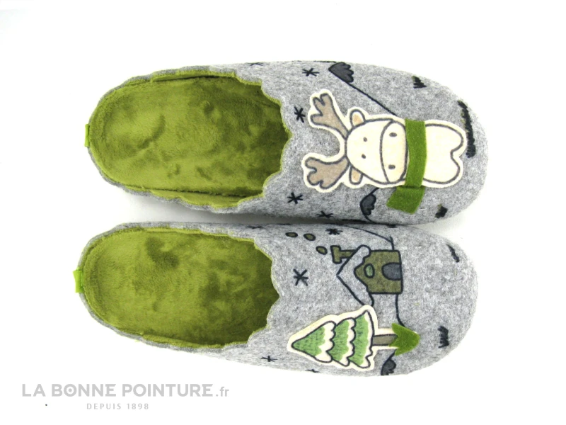 Maison Espadrille 9064 - Cerf - Sapin Et Maison - Pantoufle Mule Femme 2 Maison Espadrille 9064 - Cerf - Sapin Et Maison - Pantoufle Mule Femme – Image 2