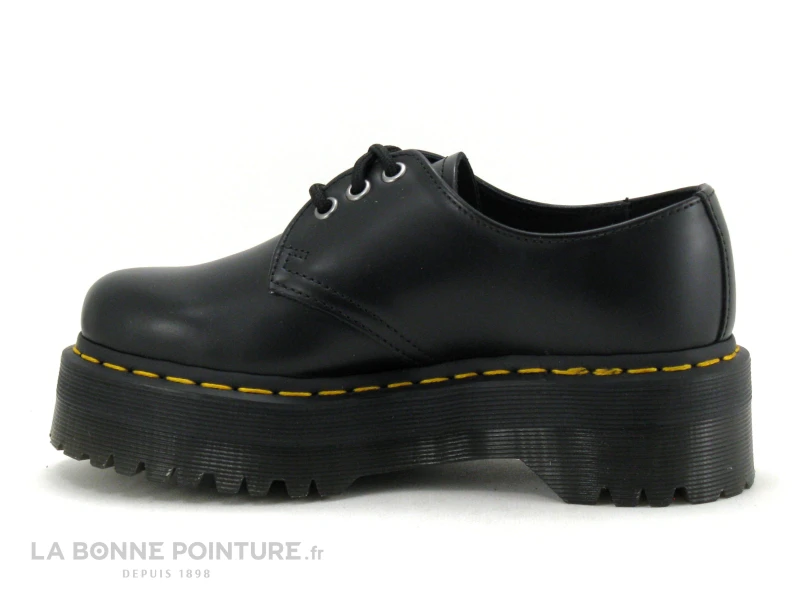 Dr. Martens Dr Martens 1461 QUAD Black Polished Smooth - 25567001 - Derbi Plateforme 3 Dr. Martens Dr Martens 1461 QUAD Black Polished Smooth - 25567001 - Derbi Plateforme – Image 3