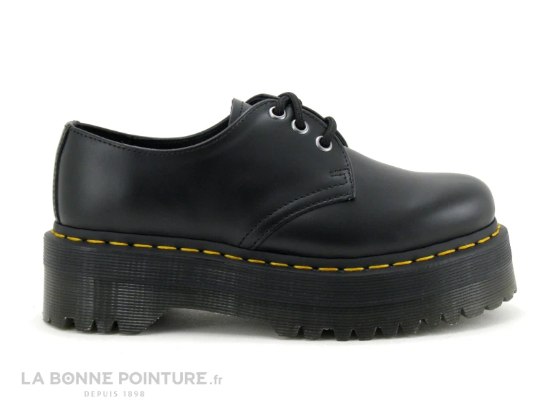 Dr. Martens Dr Martens 1461 QUAD Black Polished Smooth - 25567001 - Derbi Plateforme 5 Dr. Martens Dr Martens 1461 QUAD Black Polished Smooth - 25567001 - Derbi Plateforme – Image 5