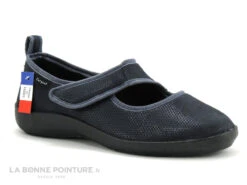 Fargeot TARZALIE Marine - Chausson Ballerine Femme Avec Scratch