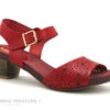 Kaola 610 A Rouge - Sandale Femme Petit Talon