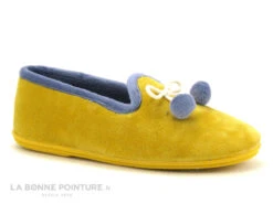 Ouf CISTEM Jaune - Pompons Bleus - Chausson Femme En Velours -Chaussures Promotion Magasin cd24607c73b9e66c561f35ea11d5d5ef img 4663.jpg 177282