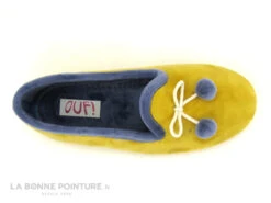 Ouf CISTEM Jaune - Pompons Bleus - Chausson Femme En Velours -Chaussures Promotion Magasin cd24607c73b9e66c561f35ea11d5d5ef img 4666.jpg 177281