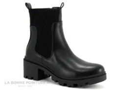 The Divine Factory RW4719 - Bottine Chelsea Avec Zip - Talon Large