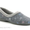 Ouf BLACY Gris - Flocons Brodes - Chausson Souple Femme