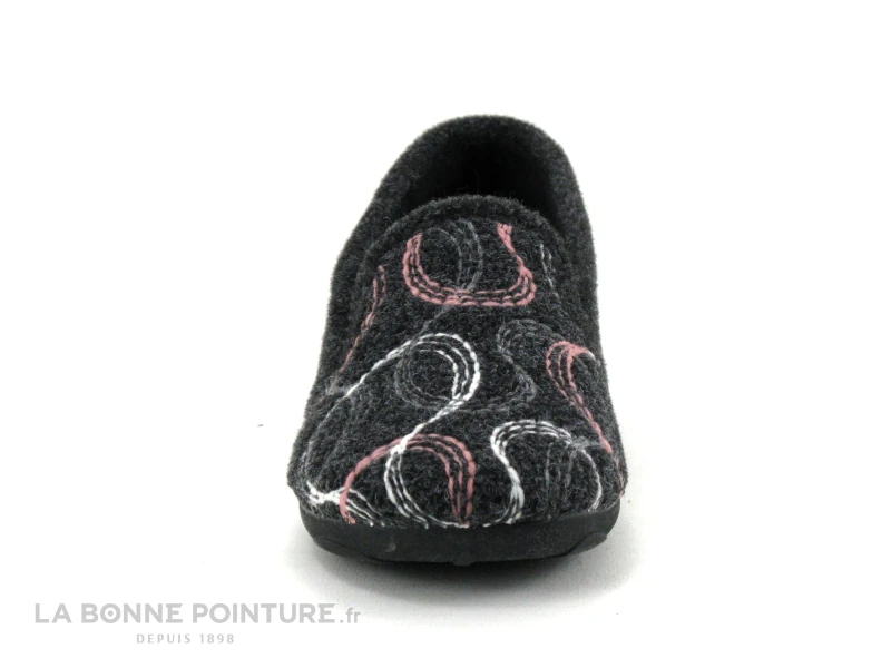 Maison Espadrille 6946 Sans Gene Chevron Noir Rose - Chausson Femme 2 Maison Espadrille 6946 Sans Gene Chevron Noir Rose - Chausson Femme – Image 2