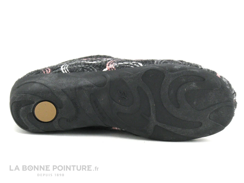 Maison Espadrille 6946 Sans Gene Chevron Noir Rose - Chausson Femme 6 Maison Espadrille 6946 Sans Gene Chevron Noir Rose - Chausson Femme – Image 6