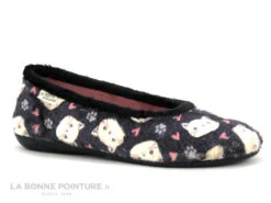 Maison Espadrille 6176 Noir Gris Rose - Pantoufle Ballerine Souple Avec Chats -Chaussures Promotion Magasin cd24607c73b9e66c561f35ea11d5d5ef img 4745.jpg 177387