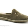Ouf TALAIS Taupe - Velours - Pantoufle Mule Femme