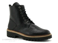 Folies COLT Noir Reptile - Boots Femme Semelle Crampons