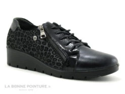 Inea LAGUNE - Noir - Leopard Noir - Chaussure Basse Femme