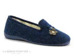 Soca 340 Indigo - Chausson Femme Bleu - 2 Fleurs - Interieur Laine -Chaussures Promotion Magasin cd24607c73b9e66c561f35ea11d5d5ef img 4818.jpg 165629
