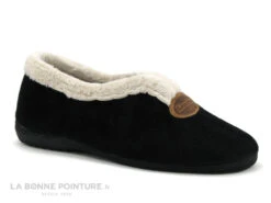 Komodonas Soca - 0356 Velours Noir - Fourrure Beige - Chausson