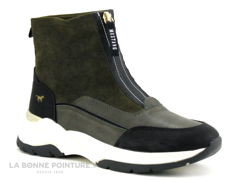 Mustang 1438 501 770 Militaire - Bottine Kaki Femme 1 Mustang 1438 501 770 Militaire - Bottine Kaki Femme